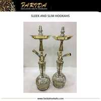 Chicha Farida élégante et fine, de luxe, mini, en laiton égyptien, avec miroir, style traditionnel et moderne torsadé, avec tuyau lavable de deux mètres, noire