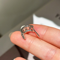 Bague de mariage en or 18 carats avec diamant taille émeraude de laboratoire, motif ajouré, double rangée pavé serti clos, certifiée IGI, OEM ODM, pour événements