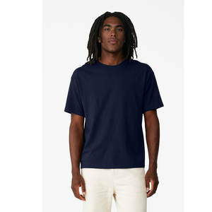 BELLA + toile Streetwear Logo personnalisé poids lourd boîte Fit 100% coton goutte épaule surdimensionné marine t-shirts pour hommes - Product Image 1