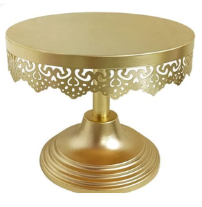 Le plus récent plateau à gâteaux avec support centres de table ensemble de trois supports à gâteaux décoratifs en acier inoxydable pour gâteau de table de mariage - Product Image 4