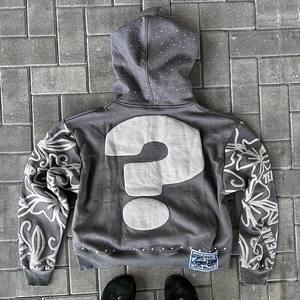 เสื้อฮู้ดดี้โอเวอร์ไซส์คุณภาพสูง แบบครอป ยูนิเซ็กซ์ สกรีนโลโก้ได้ตามสั่ง ผ้าฝ้าย 100% หนัก 500 กรัม ระบายอากาศได้ดี สวมใส่สบาย - Product Image 3