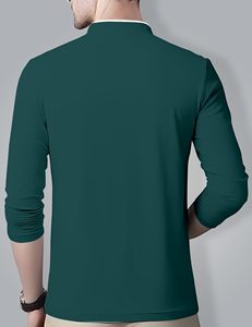 Gran oferta de camisetas de manga larga de algodón transpirable para mujer/hombre, ropa de calle con hombros caídos, camisa de manga larga de punto, venta al por mayor - Product Image 3