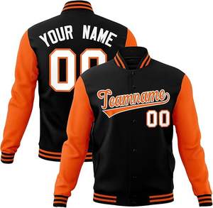 Veste universitaire personnalisée pour hommes Corps en laine Manches en cuir Collège Baseball Veste Letterman avec patchs brodés en chenille - Product Image 4