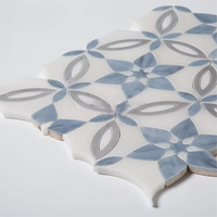Centurymosaic Modern Flower Waterjet Marble Mosaic Carreaux de mosaïque pour murs intérieurs d'hôtel Solution de conception graphique professionnelle