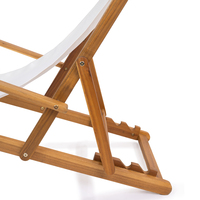 Chaise longue d'extérieur de style moderne de haute qualité fabriquée au Vietnam, réglable en hauteur sur 4 niveaux, pliable, confortable, en bois