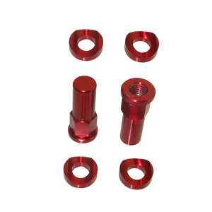 Kit <span class=keywords><strong>de</strong></span> tuercas <span class=keywords><strong>de</strong></span> <span class=keywords><strong>seguridad</strong></span> y arandelas cónicas <span class=keywords><strong>de</strong></span> aluminio CNC OEM rojas - Sujetadores universales anodizados para ruedas <span class=keywords><strong>de</strong></span> motos <span class=keywords><strong>de</strong></span> cross y motocicletas - Product Image 1