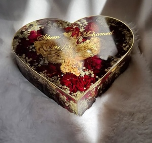 Custom 2025 <b>Muslim</b> Wedding Card with Resin Frame & Floral Inlay Unique Christmas Present - Product Image 2