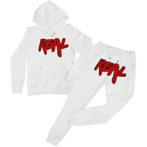 Survêtement brodé uni avec logo personnalisé pour hommes à bas quantité minimale de commande Survêtement brodé de gymnastique de haute qualité pour hommes - Product Image 1