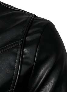 Chaqueta de Cuero de Oveja Genuino para Hombre de Alta Calidad, Chaqueta de Motociclista de Invierno, Moda, Cierre, OEM, ODM, Logotipo Personalizado, Venta al por Mayor de Fábrica - Product Image 6