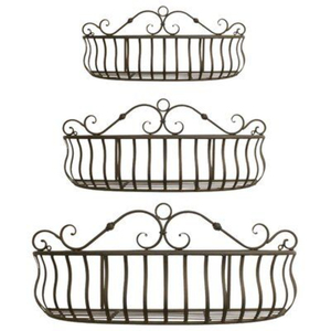Jardinera de Pared de Hierro Forjado Verde Antiguo, Cesta de Flores Colgante de Metal para Decoración de Jardín Exterior a un Precio Razonable - Product Image 6