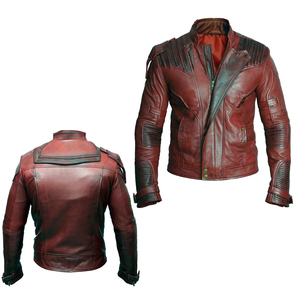 Wholesale Premium Fabric Genuine Leather Men's <b>Slim</b> <b>Fit</b> Biker <b>Jacket</b> Plus Size Waterproof Winter Fashion Outerwear OEM - Product Image 4