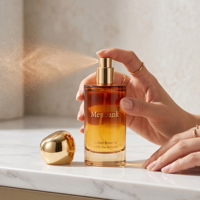 Flacon de parfum cylindrique anti-fuite 30ml 50ml 100ml, classique, à épaule plate, en verre, rechargeable, avec bouchon interchangeable