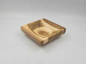 Bandeja de Servir Ecológica de Madera de Acacia de 13x13x4cm, Acabado Pintado, Ligera, Portátil, Cuadrada, Color Natural, Antideslizante para Interiores - Product Image 2