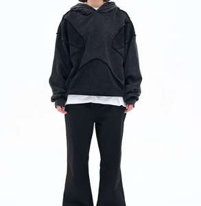 Wholesale 100%Cotton Blank Thick French Terry High End Design Heavy Weight Oversized Fit Custom Print Logo Men's Custom Hoodies - Product Image 3