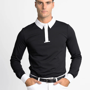 Horse Riding Long Sleeves <b>Base</b> <b>Layer</b> Shirt <b>Men</b> Summer Breathable Cooling Performance Equestrian Top Custom Branding - Product Image 1