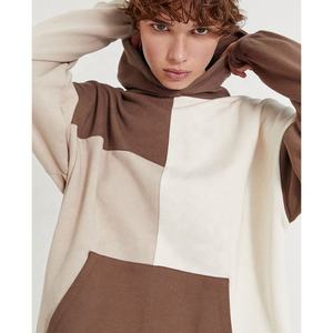 Custom Plus Size Mens Colorblock Fleece Pullover Hoodies de alta calidad en blanco Diseño Casual OEM ODM Ropa de invierno para hombres - Product Image 2