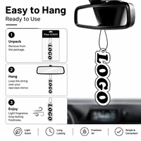 Échantillons Gratuits de Désodorisants de Voiture en Papier, Différentes Senteurs, Désodorisant de Voiture Personnalisé à la Vanille avec Logo