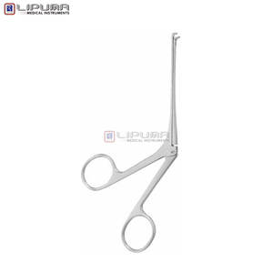 Pinces auriculaires angulaires vers le haut de 80 mm, en forme de cuillère, avec un diamètre extérieur de 2 mm, pour instruments médicaux ORL précis - Product Image 2