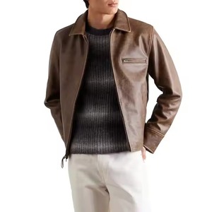 แจ็กเก็ตหนังสำหรับผู้ชายแจ็กเก็ตหนังสไตล์สตรีทแวร์ - Product Image 2