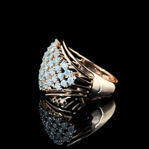 Anillo de Diamantes Radiance Tejido de Lujo, Unisex, Banda de Diseño Intrincado en Oro Rosa con Diamantes de Corte Brillante Natural para Bodas y Fiestas - Product Image 6