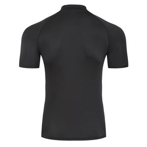 <b>Mens</b> Outdoor Training T-<b>Shirt</b> | Zipper Short Sleeve Fitness Top | Tight Fit Athletic Gym <b>Shirt</b> | Quick Dry Sportswear Activewear - Product Image 3