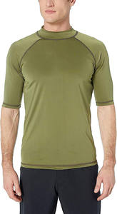 Conception personnalisée Vêtements de protection solaire à la mode pour adultes à manches courtes pour hommes Impression par sublimation Matériau en spandex long - Product Image 2