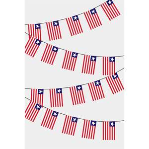 Liberia Rectangular Party <b>Banners</b> Guirlande Decorative Flag String for Festive Celebrations - Product Image 1
