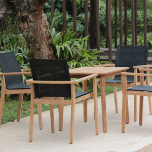 Ensemble de chaises et de table de jardin en teck avec un design moderne pour la décoration de meubles de jardin - Product Image 5