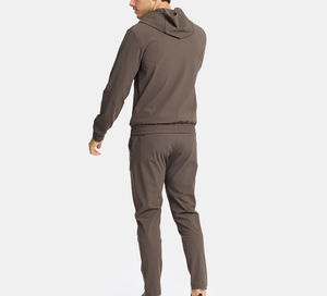 Unisex Customizable Latest Design Oversized Baggy <b>Jogger</b> Set Windbreaker Hooded Collar Plain Streetwear 100% Cotton Tracksuits - Product Image 3