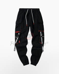 กางเกงคาร์โก้เอวสูงผู้ชาย แต่งลูกไม้ หลายกระเป๋า ระบายอากาศดี สไตล์ทหาร ฮิปฮอป ลำลอง จ็อกเกอร์ สตรีทแวร์ - Product Image 4