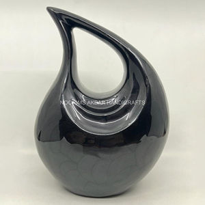 Urna Funeraria de Aluminio Negra al por Mayor para Adultos, Diseño Moderno, Recuerdo Metálico, Urna para Cenizas Funerarias para Hombres - Product Image 3