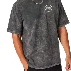 Camiseta de Hombre con Lavado Ácido, Elegante y Cómoda, 100% Algodón Tejido, Diseño Personalizado, Secado Rápido, Transpirable, Servicio OEM, Estilo Urbano - Product Image 5