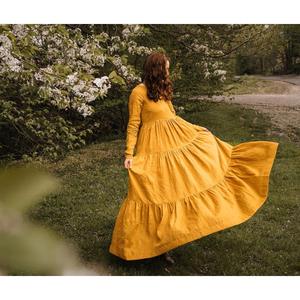 Chaqueta Larga Boho de Marigold con Capas, Estilo Bomber, para Mujer, Manga Larga, Fluida, Vintage, Bordado Floral, Tejida, Transpirable, para Otoño e Invierno - Product Image 1