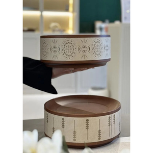 New Arrival Elegant Arabic Pattern Wooden Cake Stand Candy Stand <b>Chocolate</b> Stand for <b>Ramadan</b> Made in Vietnam - Product Image 2