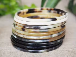 Bangles Natural Buffalo Horn Resin Bone <b>Bracelets</b> with <b>Pearl</b> at Low Price by crescent crafts - Product Image 5