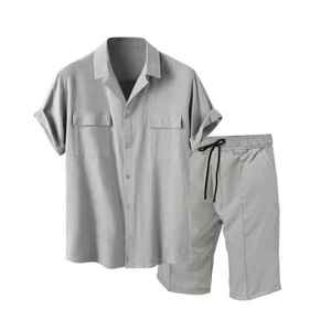 Oversize Heavy Cotton Washed T <b>Shirt</b> and Shorts Set Cotton Jersey <b>Summer</b> Short Set <b>for</b> <b>Men</b> Breathable Cotton Custom Two Piece - Product Image 6
