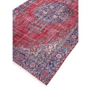 Tapis en laine noués à la main de grande taille, style vintage, motif médaillon rouge et orange, pour salon ou couloir - Pae-2342 - Product Image 2