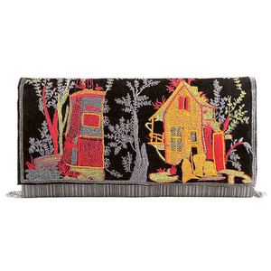 Bolso de mano bordado para mujer (9035) - Gris - Product Image 2