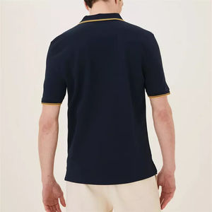 Venta al por mayor de encargo de alta calidad 100% algodón transpirable sólido Golf para Polo de secado rápido Jersey camisetas - Product Image 6