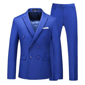 Traje DE BODA informal de negocios de 2 piezas para hombre, elegante, ajustado, transpirable, antiarrugas, Spandex/traje de nailon - Product Image 5