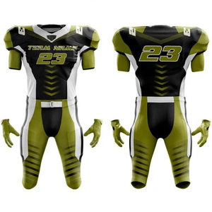 Conjunto de uniforme y pantalón de fútbol americano hecho a medida al por mayor de la mejor calidad 100% poliéster Spandex 7V7 bandera ropa de fútbol americano - Product Image 3