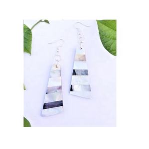 Pendientes de gota de concha de perla madre colorida a la moda para mujer diseño de corazón cristiano tamaño personalizable regalos de cumpleaños CALIDAD DE LA India - Product Image 4