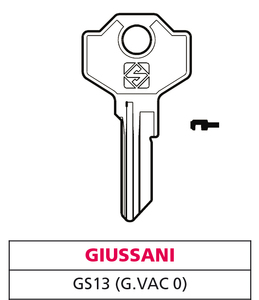 Chiave in Ottone Gs13 (g. Vac 0) Giussani - Product Image 1