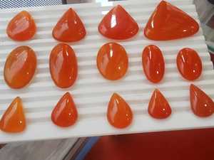 Nouveaux bijoux pour femmes en ligne avec pierre précieuse naturelle de cornaline de haute qualité, cabochon lisse en forme de poire, pierres précieuses - Product Image 5