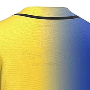 Vêtements de sport OEM de haute qualité 100% polyester à manches courtes, logo personnalisé, baseball, softball, respirant, séchage rapide, personnalisé pour les équipes masculines - Product Image 4