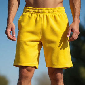 Pantalones Cortos Deportivos Personalizables de Alta Calidad para Hombre, Servicio OEM, Color Sólido, Gruesos, Cómodos, de Algodón, con Diseño de Logotipo Personalizado - Product Image 1