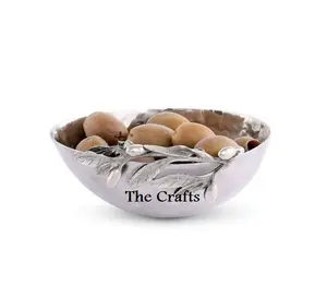 Stainless Steel And Aluminium Designer Serving Bowl Premium Quality Silver Color Sweets Bowl At Affordable Price