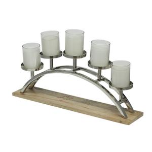 5 เสากุญแจเทียนอลูมิเนียมฐานไม้สําหรับตกแต่งบ้านโรงแรมงานแต่งงานตกแต่งคุณภาพระดับพรีเมียมเทียน - Product Image 2