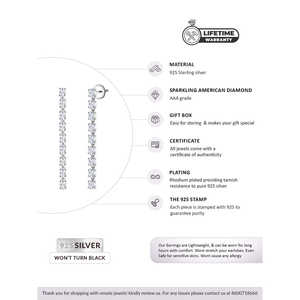 Elegantes pendientes de gota de oro de 14K/18K con aspecto de diamante, Pendientes colgantes chapados en oro blanco para mujer para bodas y fiestas - Product Image 4