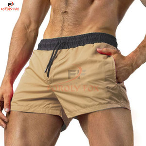 Precio bajo Verano Logotipo personalizado Imprimir Hombres Verano Color sólido Playa Deportes Pantalones cortos Hombres Pantalones cortos de baño Hombres - Product Image 3
